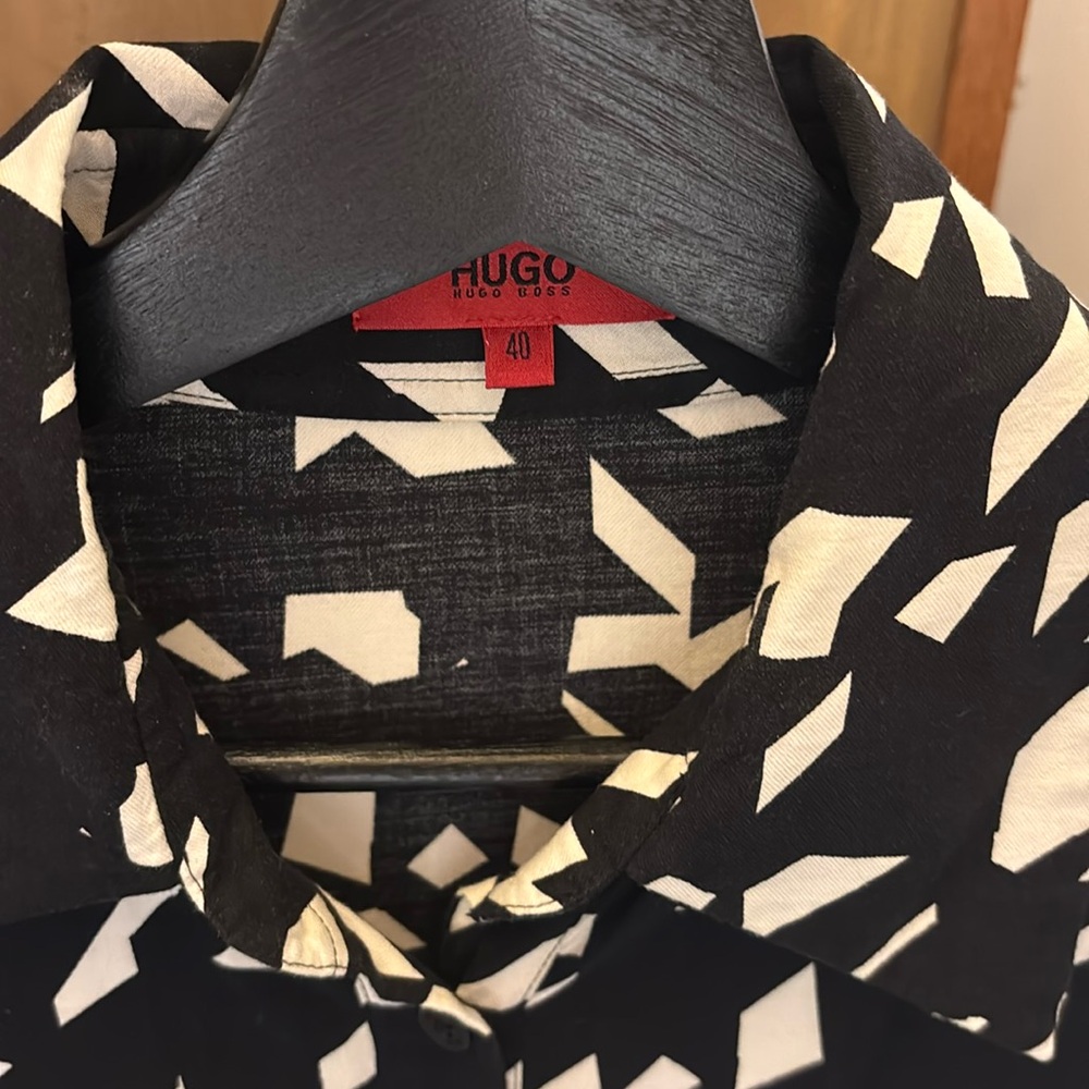 HUGO Monochrome Geometric Shirt